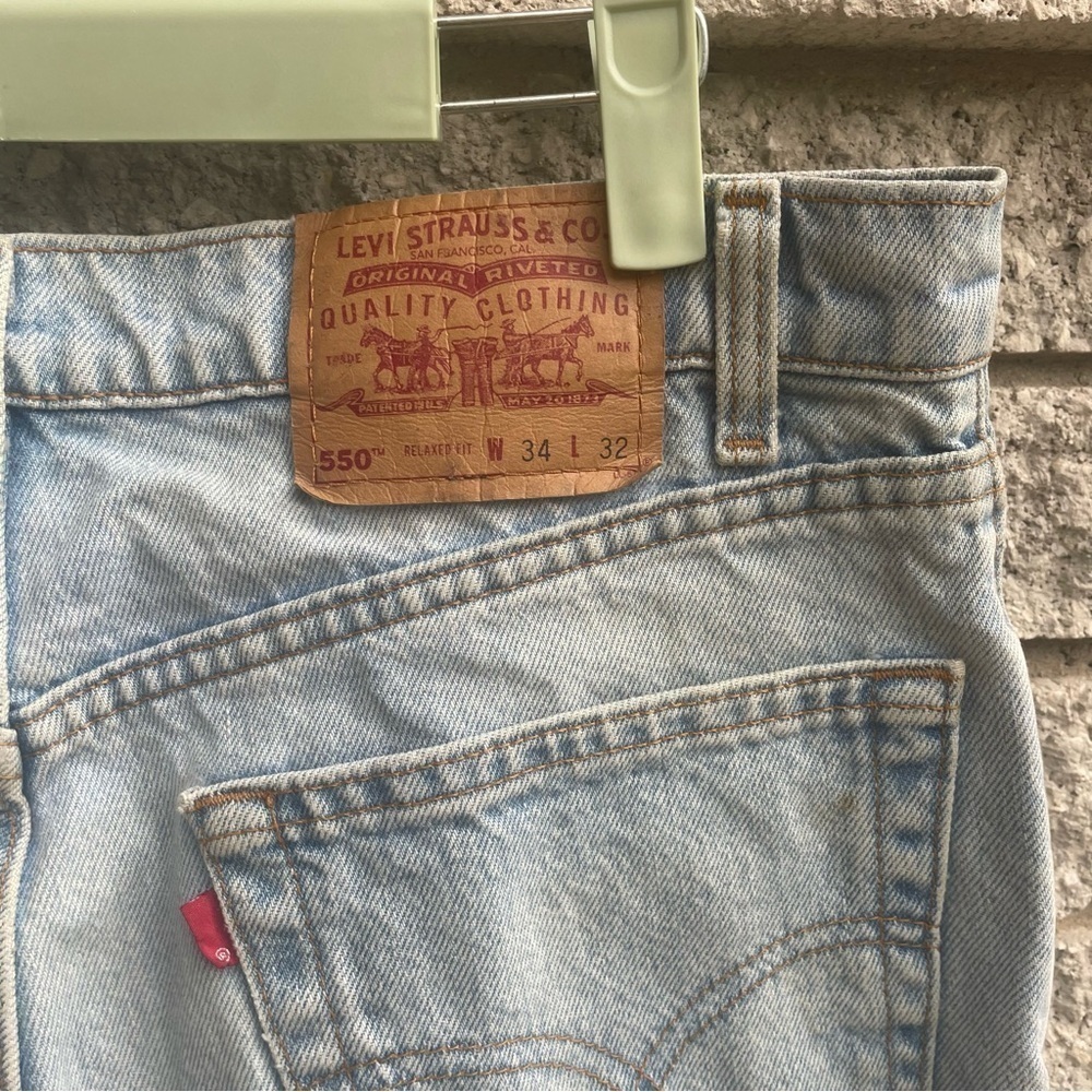 Vintage 90's Levis 505 Relaxed Fit Jeans Size 34 Distressed & Frayed Size 34 - Picture 6 of 7